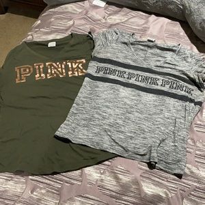 2 T-shirts from pink